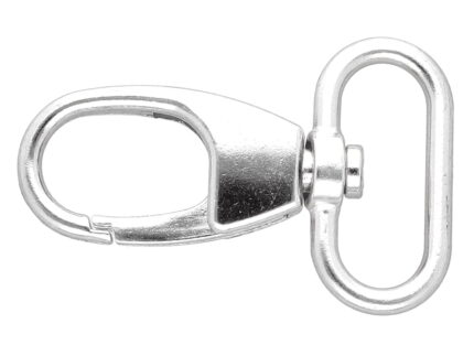 Karabińczyk metalowy 27x53mm SREBRNY (5)