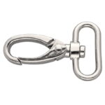 Karabińczyk metalowy 32x60mm SREBRNY (17)
