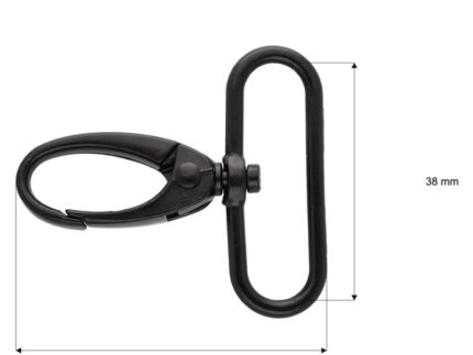 Karabińczyk metalowy 38x50mm CZARNY MAT (4)