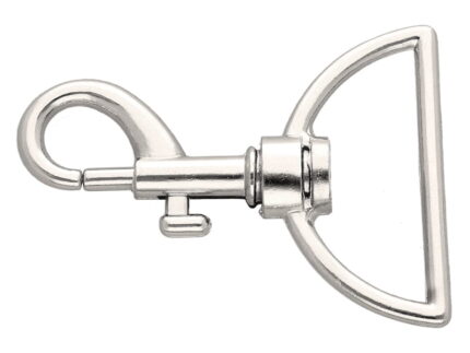 Karabińczyk metalowy 38x60mm SREBRNY (1)