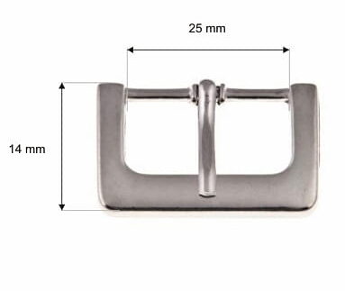 Klamra Metalowa 25mm srebrna