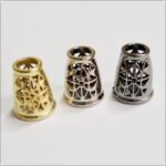 Końcówki do sznurków metalowe AŻUROWE