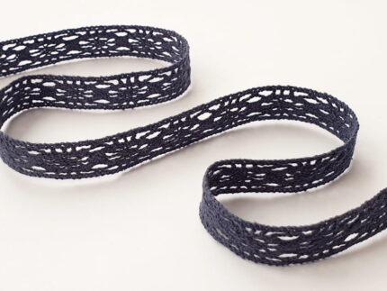 Koronka bawełniana 13mm C054 CIEMNY JEANS