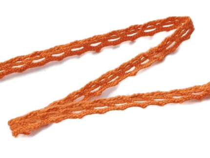 Koronka bawełniana 6mm C002 MARCHEWKOWA