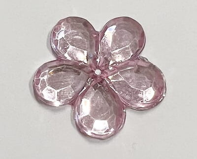 Kwiatek akrylowy 30mm JASNY RÓŻ