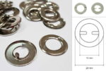 Metalowe oczka zaciskowe