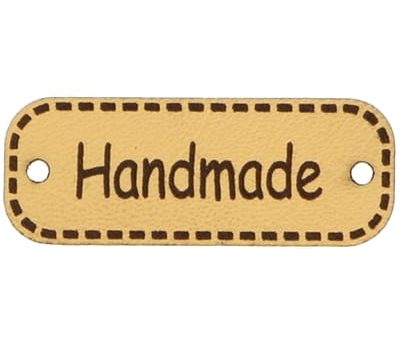 Metka HANDMADE 40mm (kol.119-beż)