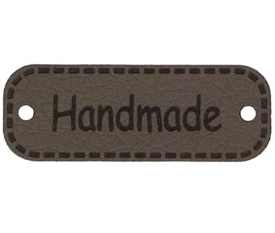 Metka HANDMADE 40mm (kol.305-c.szary)