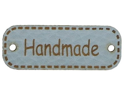Metka HANDMADE 40mm (kol.315-jeans)