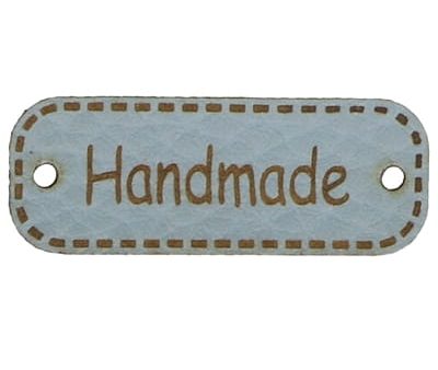 Metka HANDMADE 40mm (kol.315-jeans)