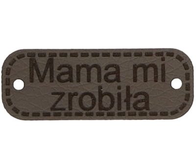 Metka MAMA MI ZROBIŁA 40mm (kol.305-c.szary)