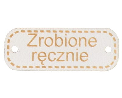 Metka ZROBIONE RĘCZNIE 40mm (kol.101-ecru)