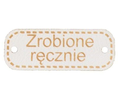 Metka ZROBIONE RĘCZNIE 40mm (kol.101-ecru)