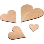 Serce drewniane od 5 do 15cm