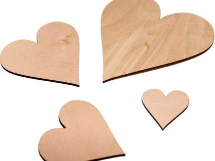 Serce drewniane od 5 do 15cm
