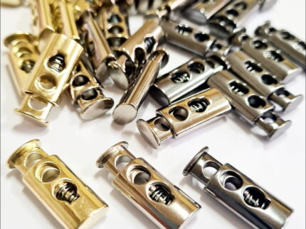 Stopery do sznurka METALOWE podwójne 4,5mm