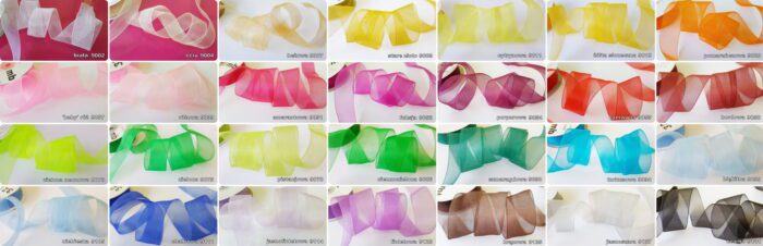 Wstążka SZYFONOWA ORGANZA 38mm NA METRY