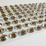 Kryształki samoprzylepne 8mm/96szt SREBRNE